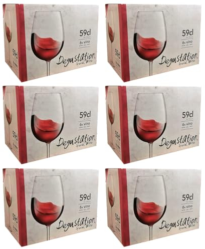 Tradineur - Pack de 36 Copas - Modelo Degustacion - Capacidad: 590 ml - Ideal para Vino - Aptas para lavavajillas - Tamaño Aprox: Ø 7 x 21,4 cm