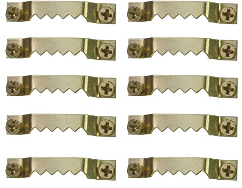 50 Piezas Colgadores para Cuadros Ganchos para Cuadros Kit para Colgar Cuadros Clips de Marco de Doble Agujero de Metal con Destornillador para Colgar Fijación de Cuadros Marco de Póster Lienzo