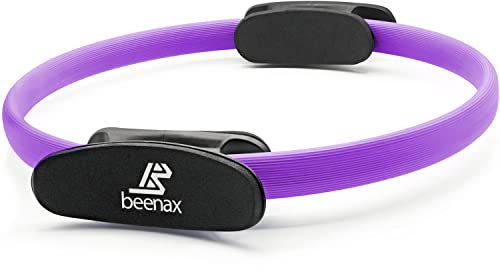 Beenax Pilates Ring - Double Handle Exercise Circle, Fitness Magic Circle - Perfect for Yoga, Core Training, Physical Therapy and Toning Thighs, Abs and Legs (Strong & Resistant) - 12” / 30cm