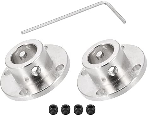 DMiotech 2 Paquet 12mm Bride Accouplement Connecteur Rigide Guide Arbre Support Coupleur Arbre Accouplement avec M2 Hex Clé et Vis pour Bricolage RC Modèle Moteurs