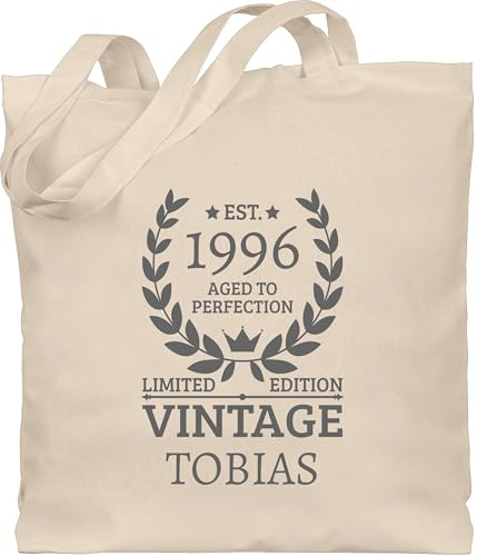 Geschenk mit Namen personalisiert by Shirtracer - Baumwolltasche - Geschenk zum 30 Geburtstag Est 1996 Limited Edition I Geschenk 30. Geburtstag Kochen