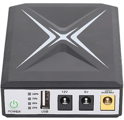 Mini UPS Batería de Respaldo, 10400mAh Fuente de Alimentación Ininterrumpida Cámara de Seguridad UPS, Batería para Máquina de Asistencia, Cámara CCTV de Seguridad,