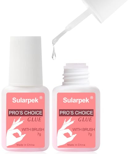 Sularpek 2 Stück 7ml Nagelkleber für Kunstnägel, Gel Nägel, Tips, Extra Stark, Haus/Salon