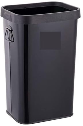 Poubelle Extérieure Cendrier Mülleimer Mülleimer Umweltfreundlicher Mülleimer Aus Metall Großes Fassungsvermögen 40 Liter/10,5 Gallonen Ordures Déchets Extérieur(Black)