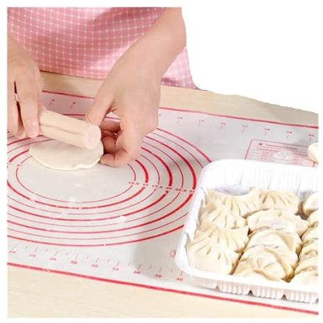 Tappetino da forno in silicone di grandi dimensioni, 80/70/50 cm, per impastare e impastare, per crepes e pizza, antiaderente, tappetino da cucina in silicone (80 x 60 cm, 1 pezzo)