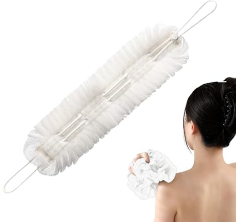 Zurück -Waschmaschine, Rückenspiel für Dusche | 2 In 1 Duschlofah,Schneller trocknender Körperreiniger mit Seilgrenzen, Peelingschwamm für Männer und Frauen