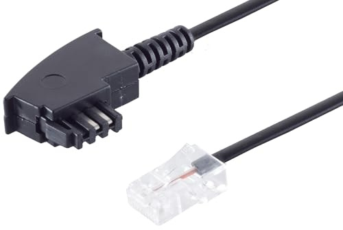 1aTTack.de 1x 2m - TAE-F auf RJ45 Stecker (A-4 B-5) Telefonkabel Anschlusskabel Router VDSL DSL Modem