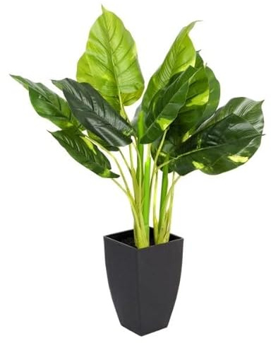 Pothos Artificiel au Toucher réaliste dans Un Pot Noir 75 cm