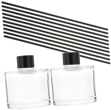 Toyvian Bottiglia Aromaterapia 50ml Quadrata Trasparente in Vetro | Design Elegante e Brillante, per Spazio Living e Toilette, Uso Prolungato