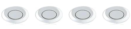 Sensore Di Assistenza Al Parcheggio Set Sensori Parcheggio Radar Retromarcia Posteriori Auto Display LCD 4 Sonde Allarme Acustico 65 DB Rilevatore Monitoraggio Parktronic Backup(Argento)