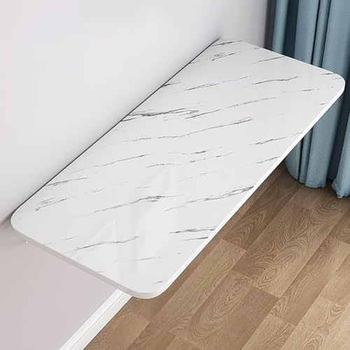 Mesa plegable de montaje en pared, escritorio de madera portátil flotante para laptop, estación de trabajo para el hogar, oficina, cocina, baño, lavandería, banco de estudio y trabajo versátil