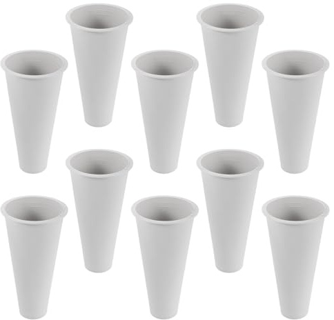 SUPVOX Portafiori Commemorativo per Tomba in Plastica Resistente alle Intemperie, Set da 10 Pezzi, Vaso per Fiori da Cimitero Alto 16,5 Cm, per Decorazioni Funerali e Uso Esterno