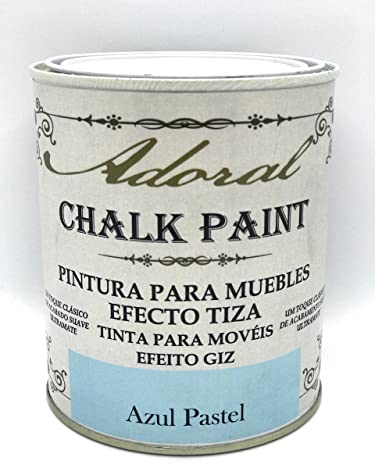 ADORAL - Chalk Paint Pintura para muebles Efecto Tiza 750 ml (Azul Pastel)