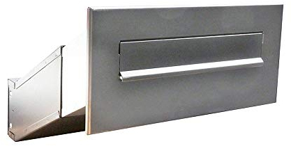 D-041 Cassetta postale passante a muro in acciaio inox (profondità: 23-38 cm) - LETTERBOX24.de