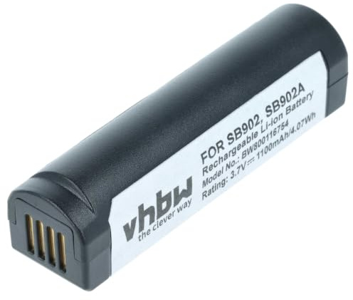 vhbw batteria compatibile con Shure GLX-D14R/WL93, GLX-D2/B58, GLX-D2/B87, GLXD2 sistema radiomicrofonico trasmettitore (1100mAh, 3,7V, Li-Ion)