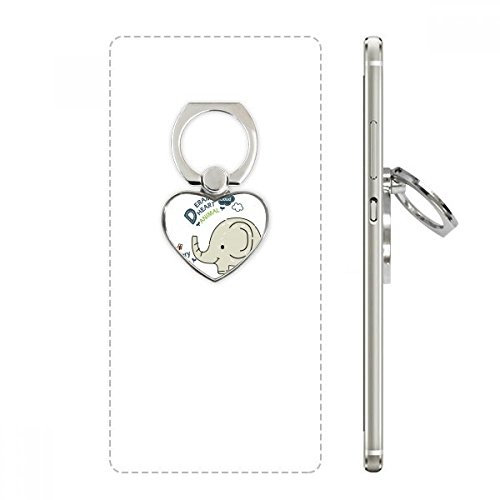 DIYthinker Dream Cloud Elephant Grey Animal Heart Cell Phone Ring Stand Holder Bracket Universal Support Gift