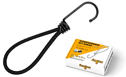 fuxton® Spanngummi mit Haken (25x 18cm) zur Planen Befestigung, Spanngummi für Banner, Netze. Spannhaken für Plane, Expander mit Haken