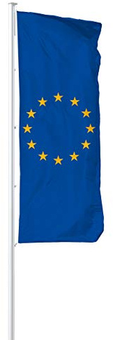Vispronet® Hissfahne Europa 120x300 cm ✓ in Deutschland produziert ✓ versch. Materialien ✓ Hochformat (Multiflag®)