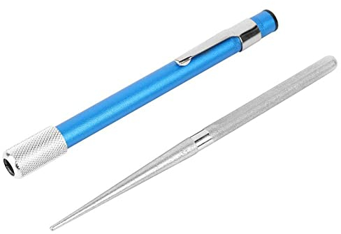 Diamond Knife Sharpener 400 Grit Serrated Knife Sharpening Dual Knife Sharpening Pen Sharpener Stone Diamond Pocket Sharpeningstone Pen for Kitchen Outdoor