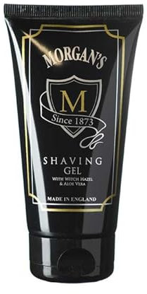 Morgan's Pomade Gel da Barba, Gel per una Rasatura Liscia e Precisa, Ammorbidisce la Pelle e il Vello Faciale e Riduce le Irritazioni, con Witch Hazel e Aloe Vera 150ml