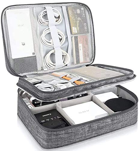 Kabeltasche,Universal Kabel Organizer Tasche,Wasserdicht Elektronische Tasche,Universal Festplattentasche,Groß Kabel Organizer,Tasche Elektronik Zubehör Organisator für Handy Ladek