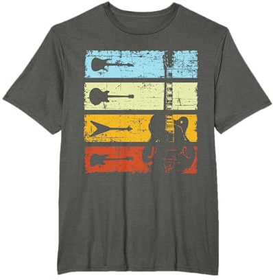 Gitarrenspieler Retro Vintage Gitarre T-Shirt