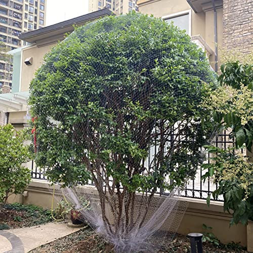 LFFH Filet Anti-Oiseaux, Filet De Jardin Anti-Oiseaux Filet De Protection Protéger Les Plantes Fruits Légumes Semis Fleurs Buissons Réutilisables,Blanc,5x5m