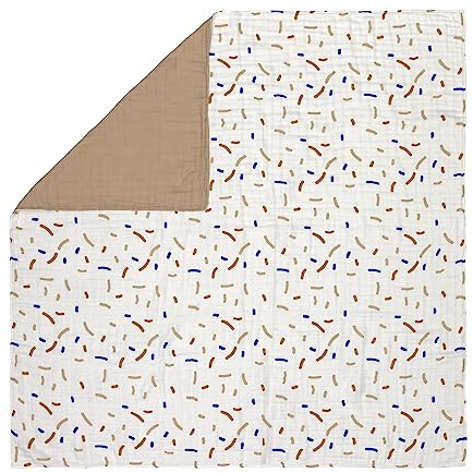 LÄSSIG Babydecke Wickeldecke Kuscheldecke kuschelig weich atmungsaktiv/Heavenly Soft Blanket Little Mateys Sprinkles royal Blue
