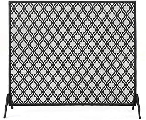 Schermo per caminetto Baby Safe con copertura in rete Schermo antincendio a pannello singolo piatto Parascintille per camino/Stufe/griglie (Colore : Nero) Present