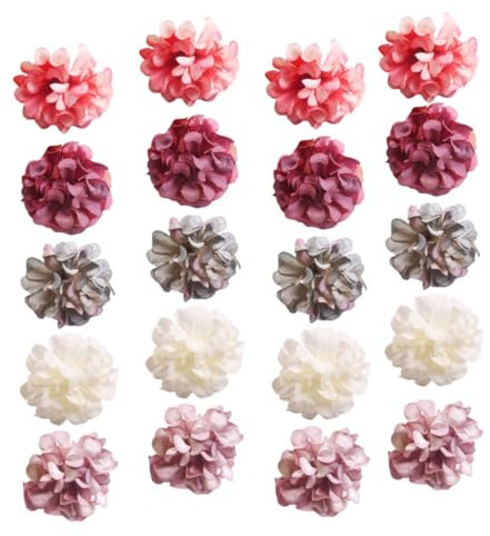 Amosfun 50 Pcs Artificial Flowers Casamento decoração Flores Artificiales para Hacer Cabezas de Flores Falsas Flor de crisantemo Cabeza de crisantemo de Seda Departamento de Morí