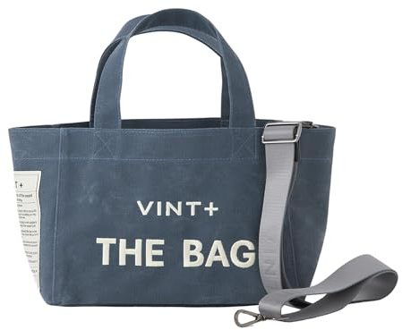 VINT+ Canvas Bag Damen Handtasche – Moderne Schultertasche mit wählbarem Tragegurt – Casual Shopper Tasche ideal für Arbeit, Uni, Schule oder Reise | Wasserabweisend, 100% Baumwolle