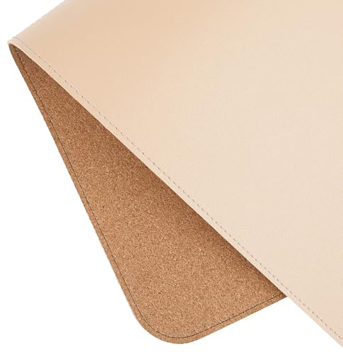 Kork-Schreibtischunterlage Schreibtischschutzunterlage | 100x50cm,Leder-Schreibtischschutz für Büro/Zuhause/Dekoration, erweiterte Tastatur-Mauspad, Laptop-Matte, Schreibtischzubehör