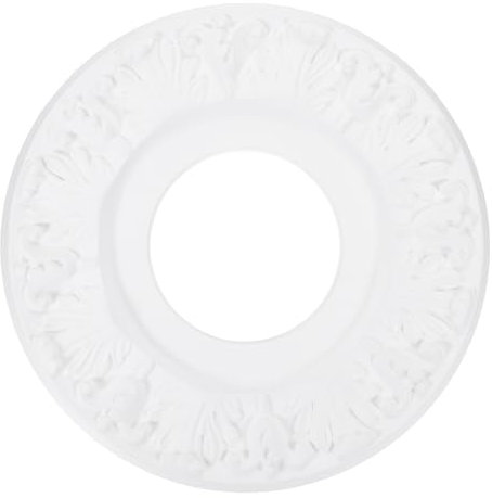 PATIKIL Ceiling Medallion, 10 OD x 4 ID PU Decorative Ceiling Light Medallion Chandelier Medallion 3D Carving Ceiling Light Cover Plate for Ceiling Light Fixtures Fans, White