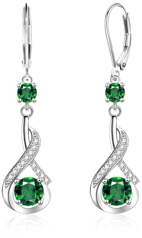 ALEXCRAFT Boucles d'oreilles Femmes 925 Boucles d'oreille Pendantes Femme Boucles d'oreilles Zirconium