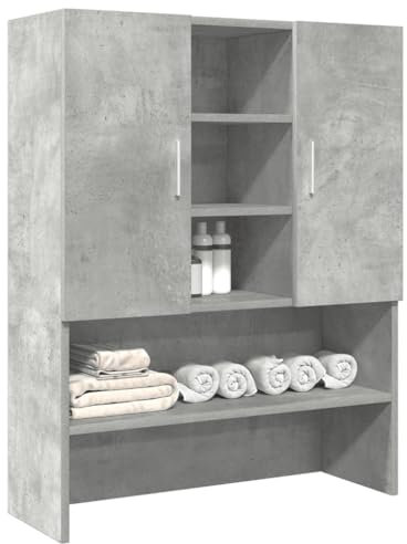 Brokky Mobile per Lavatrice Grigio Cemento 70,5x25,5x90 cm-Mobile per Lavatrice Mobiletto da Bagno Armadio Corridoio