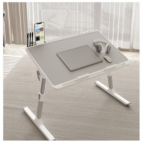 HOFUNTRE Klappbarer Lapdesk，Betttisch Höhenverstellbar，Es Ist Reich An Funktionen, Bequem Und Praktisch Und Kann Problemlos Studium, Büro Und Unterhaltung Realisieren.(Gray)