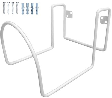 Percha de manguera de pared – Soporte de tubo de manguera de metal | Perchas de manguera para exterior | Colgador de manguera de agua | Cables de extensión de manguera de agua | Soporte de manguera de