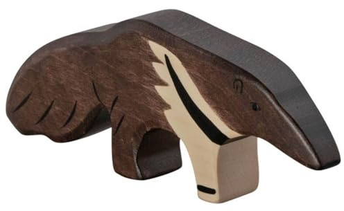 Holztiger 80620 – Ameisenbär – handbemalte Spielfigur aus Holz für Kinder, ca. 14 x 2,3 x 6 cm, Made in Europe