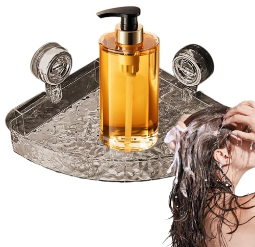 Generisch Barre de rangement à ventouse - Organiseur de douche - Panier de douche multifonction - Montage mural - Panier de douche amovible pour la maison