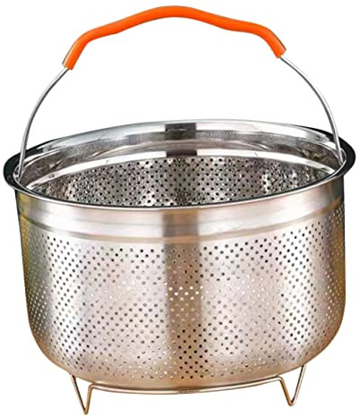 Rejilla de vapor, cesta for vaporera de alimentos, vaporera de acero inoxidable for olla arrocera, vaporera for cocinar, cesta de vapor for vaporera de alimentos de metal, suministros de cocina