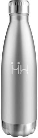 Borraccia Termica 500ml, Borraccia Acciaio Inox Riutilizzabile, Senza BPA, Doppio Isolamento, Borraccia A Prova di Perdite, Bottiglia Acqua Per Bambini, Scuola, Ufficio, Viaggi, Sport, Campeggio