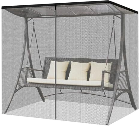 für Terrasse im Freien – Insektennetz, Schutzvorhänge | Strapazierfähiges -Display, Elegantes Gartengewebe mit Befestigung für Hollywoodschaukel, atmungsaktive Barriere gegen