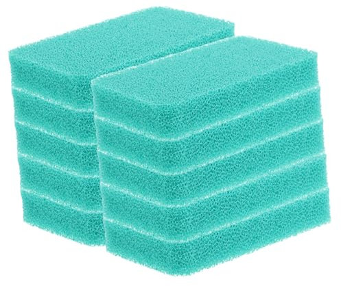 Hemobllo Esponja De Cocina Reutilizable De Silicona Verde 10 Piezas, Estropajo Suave De Alta Densidad, Resistente Grasa y Secado Rápido, para Limpieza De Platos, Frutas y Utensilios Domésticos