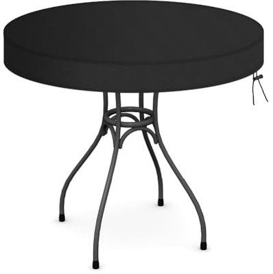 OFFCUP Tischplatte Abdeckung Wasserdicht Gartentisch Abdeckung Schutzhülle Winterfest Gartenmöbel Abdeckung 420D Oxford Gewebe UV Beständiges Tischplattenhülle mit Kordelzügen Gartentisch Schutzhülle