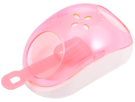 Lurrose Kleintier Sandbad mit Schaufel Tragbares Chinchilla und Hamster Sand Badezimmer rutschfeste Kunststoff badewanne Stressabbau und Fellreinigung für Kleine Haustiere Zufällige Farbe