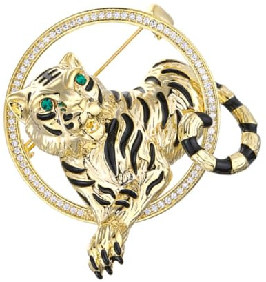 TOYANDONA Tigerbrosche Aus Legierung Kreative Dekorative Anstecknadel Mit Tiger Motiv Modisches Kleidung Abzeichen Für Pullover Mäntel Und Taschen Party Und Alltagsaccessoire