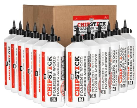 Chipstick D4 Grey PU Flooring Glue 1kg, 12 Bottle Trade Pack