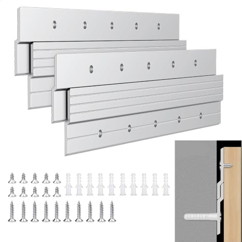 2 par Barra tipo Z, Soportes de Montaje Francés 30 cm Carga 36 kg Cuelga Cuadros, Colgar Cuadros con Tornillos, Ganchos para Colgar para Bastidores Pesados, Cabeceros, Paneles, Bastidores