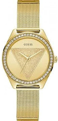 Guess Damen Analog Armbanduhr Tri Glitz