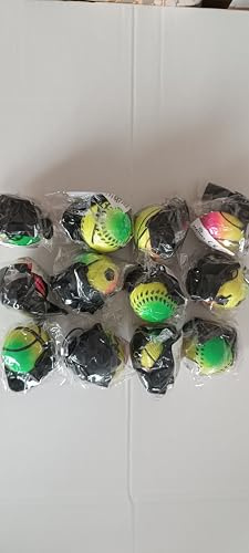 Schnooridoo 12 Springbälle 4,7 cm Returnball am Band Sportball Funball Mitgebsel Kindergeburtstag